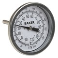 Baker Instruments T30025-250 Bimetal Thermometer, 0 to 250 deg F (-20 to 120 deg C) T30025-250